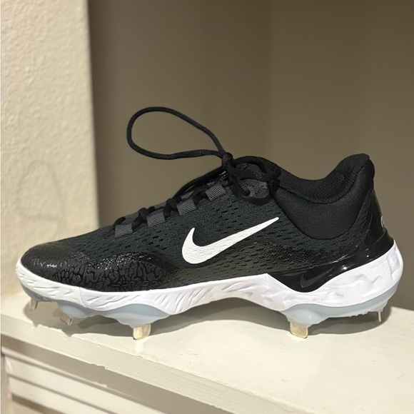 Nike Alpha Huarache Elite 4 Baseball Cleats DJ6521-001 Black/White Mens Size 7 - Picture 5 of 9